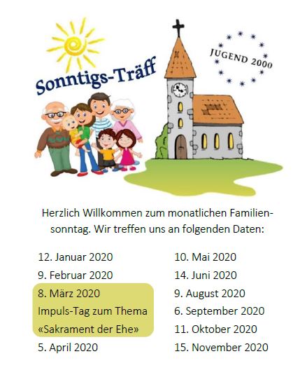 Sonntigs-Träff Termine 2020